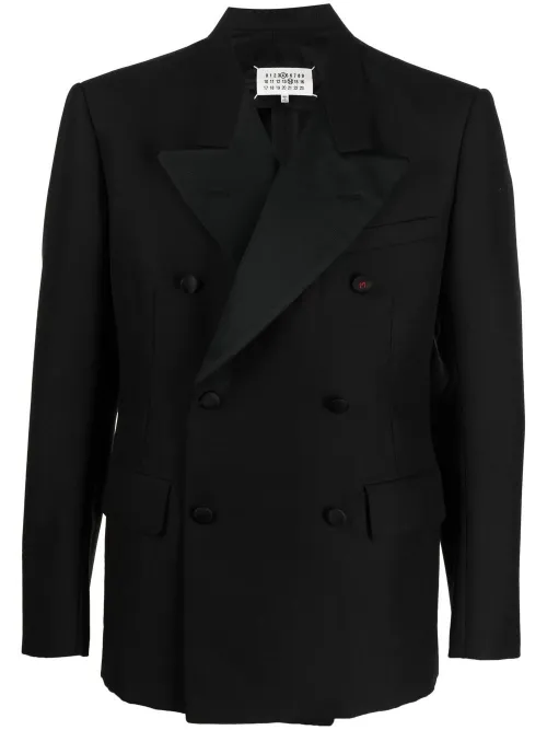 Blazer en mohair à boutonnière croisée - Maison Margiela - Modalova