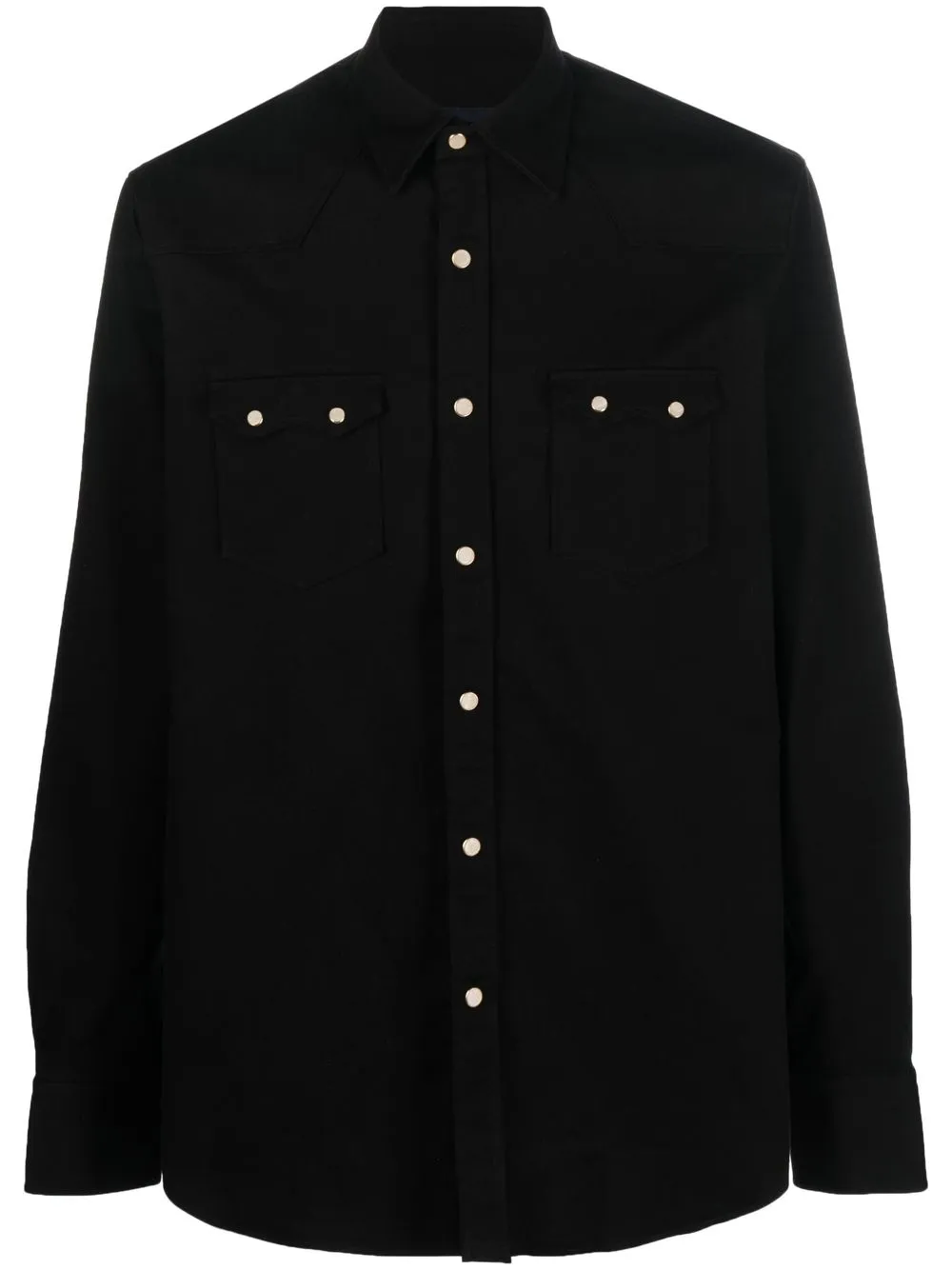 

Lardini camisa con bolsillo en el pecho - Negro