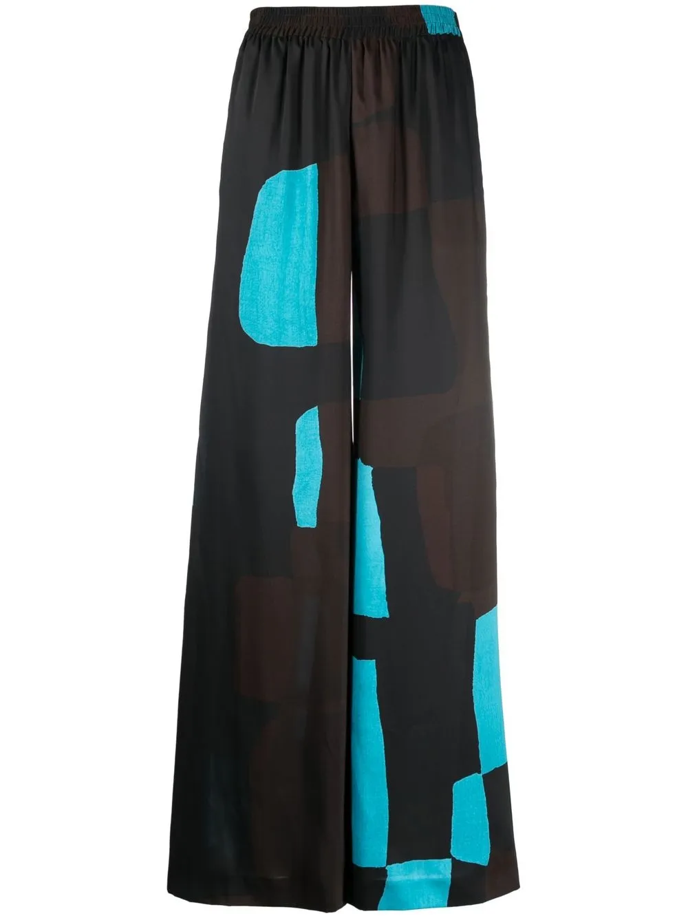 

Gianluca Capannolo abstract-print wide-leg trousers - Brown