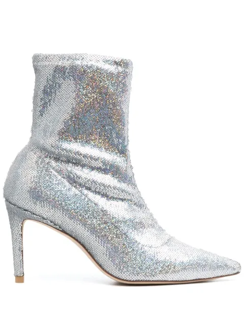 Stuart Weitzman holographic-effect 160mm boots