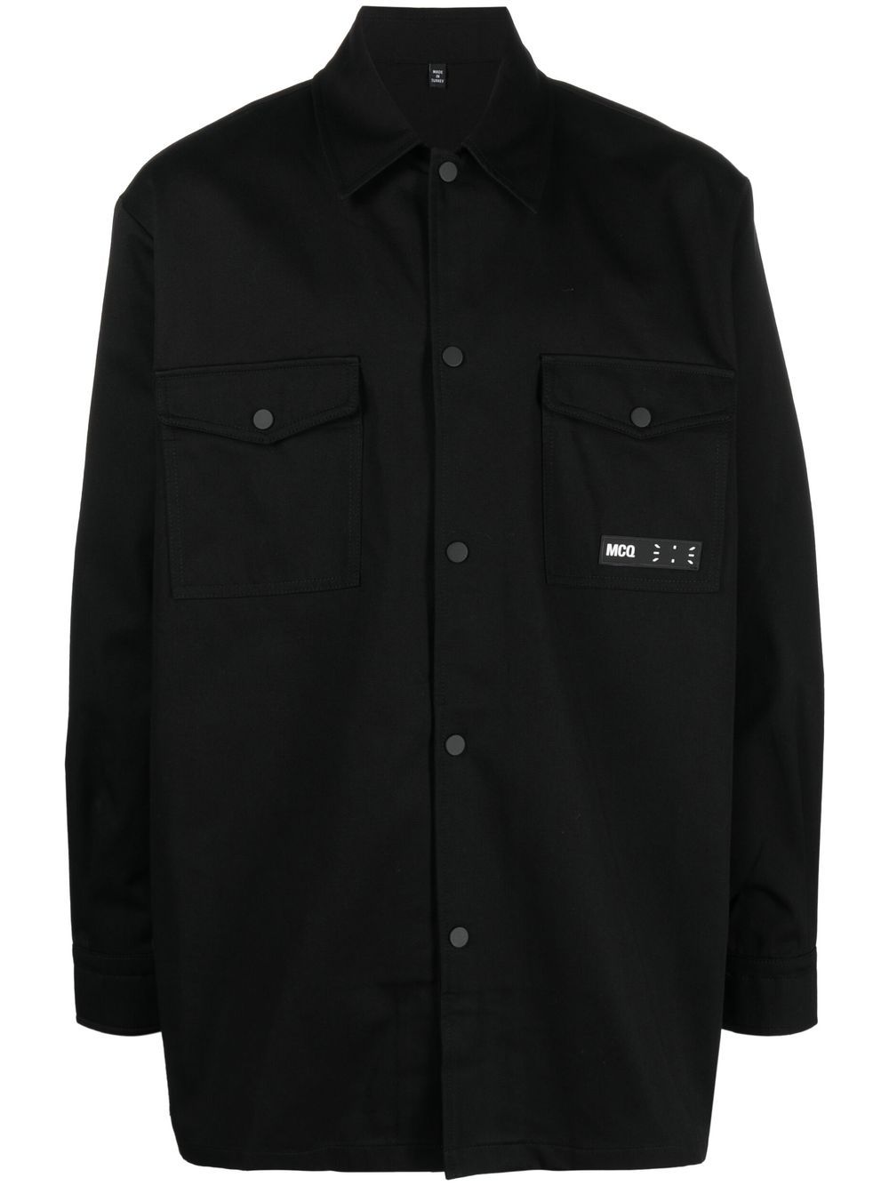 

MCQ sobrecamisa con parche del logo - Negro