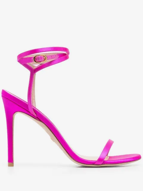 Stuart Weitzman صندل جلد بكعب عالي رفيع 120 ملم 