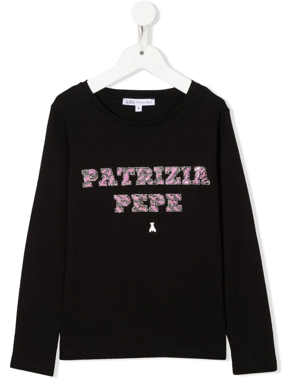 

Patrizia Pepe girl playera con aplique del logo - Negro