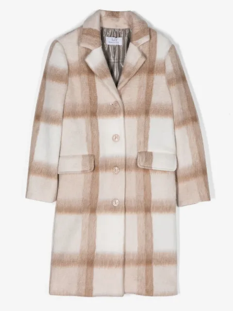 Patrizia Pepe girl single-breasted check coat