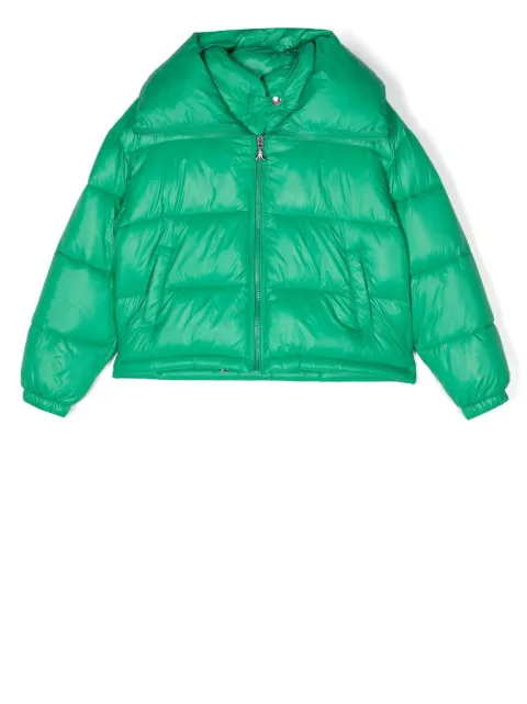 Patrizia Pepe girl front-zip puffer jacker