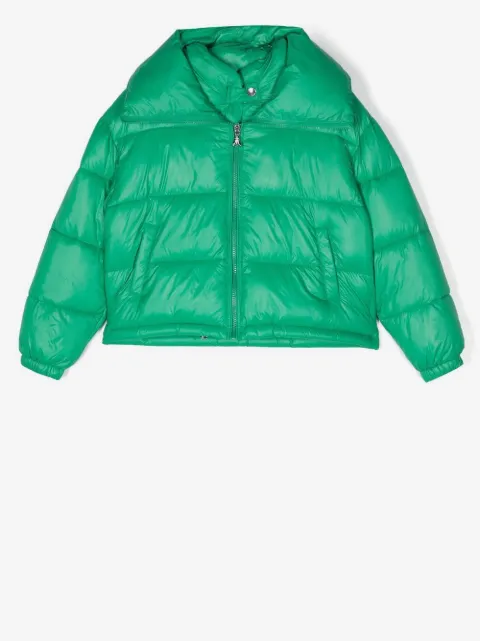 Patrizia Pepe girl front-zip puffer jacker