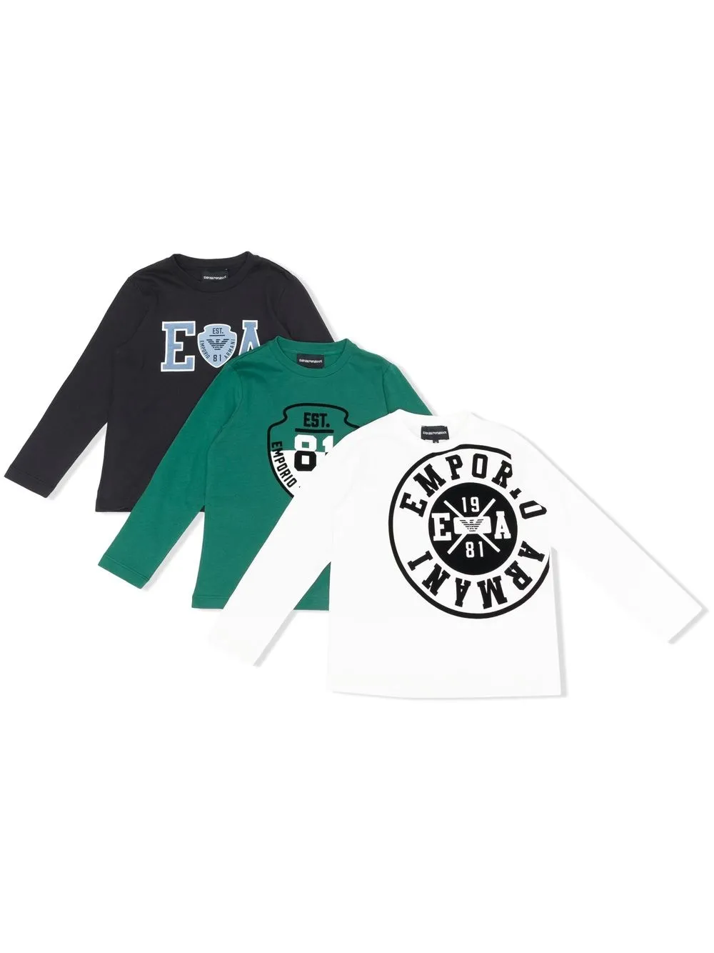 

Emporio Armani Kids sudadera con logo estampado - Blanco