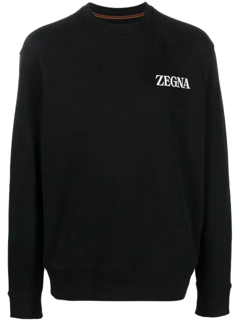 Zegna chest logo-print detail sweatshirt