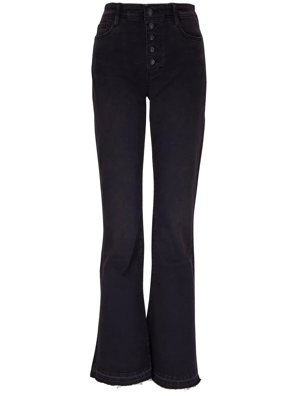 

PAIGE flared high-waisted jeans - Black