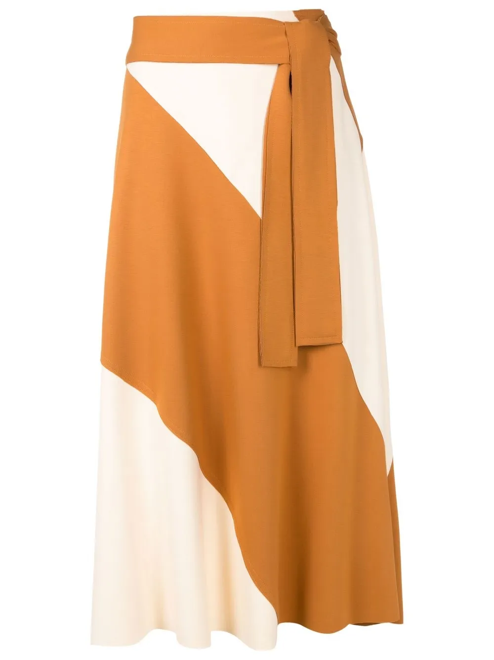 Alcaçuz Tied-waist Midi Skirt In Brown