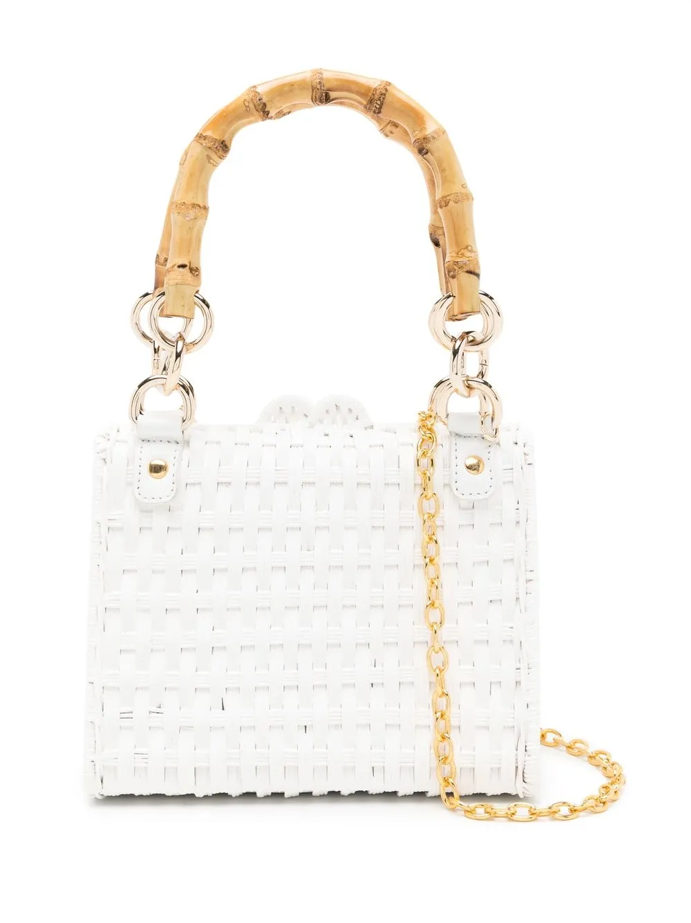 

SERPUI Paola bamboo-handle bag - White