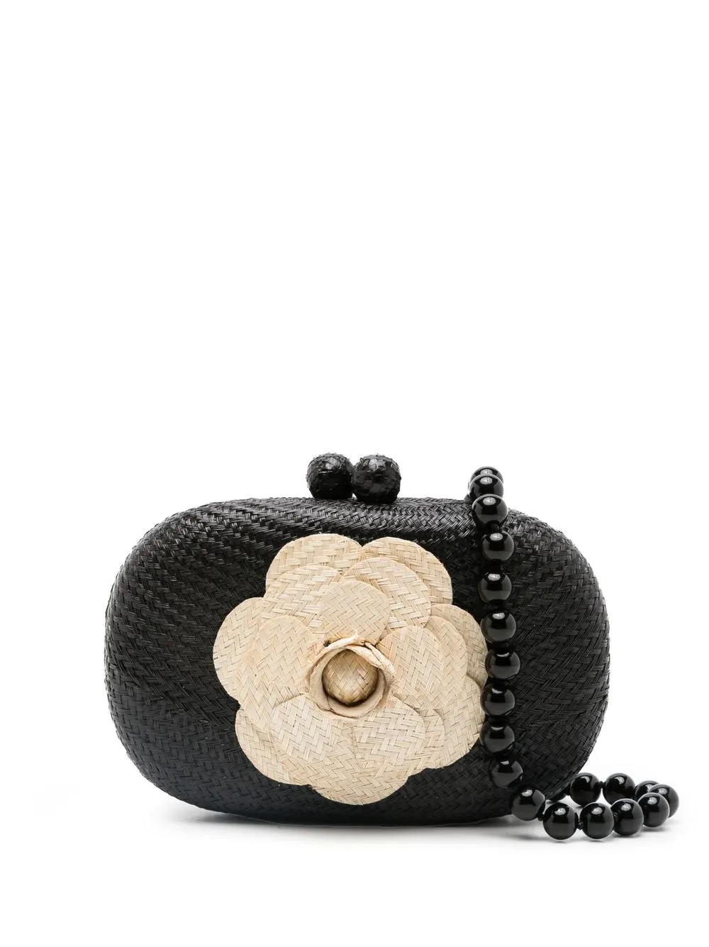 

SERPUI Olive Camelia clutch - Black