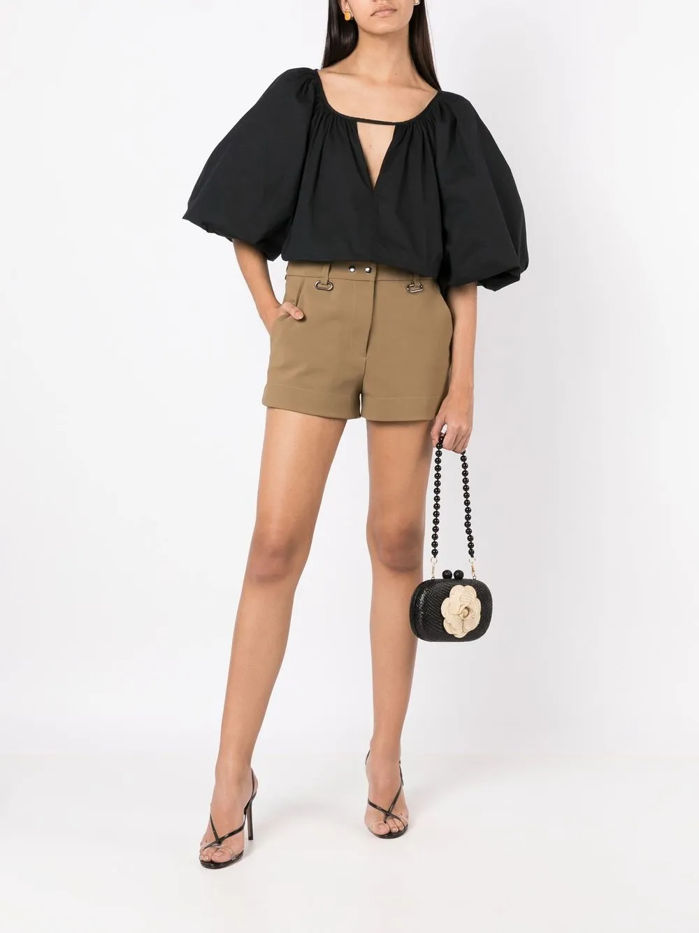 SERPUI Camelia clutch - Zwart