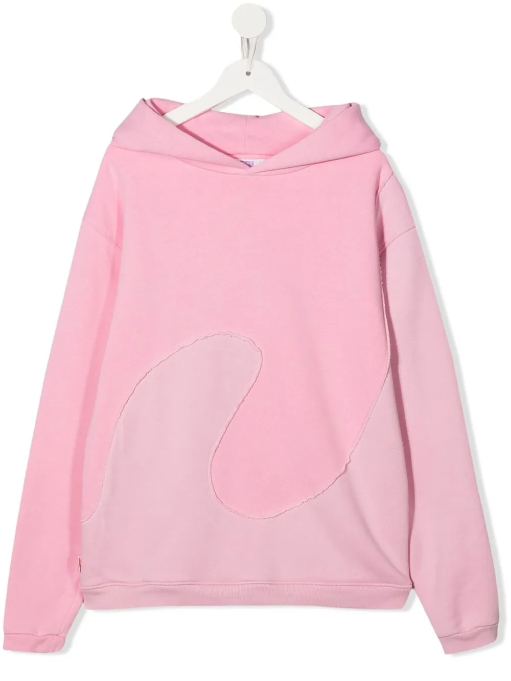 

ERL KIDS hoodie con ribete de canalé - Rosado