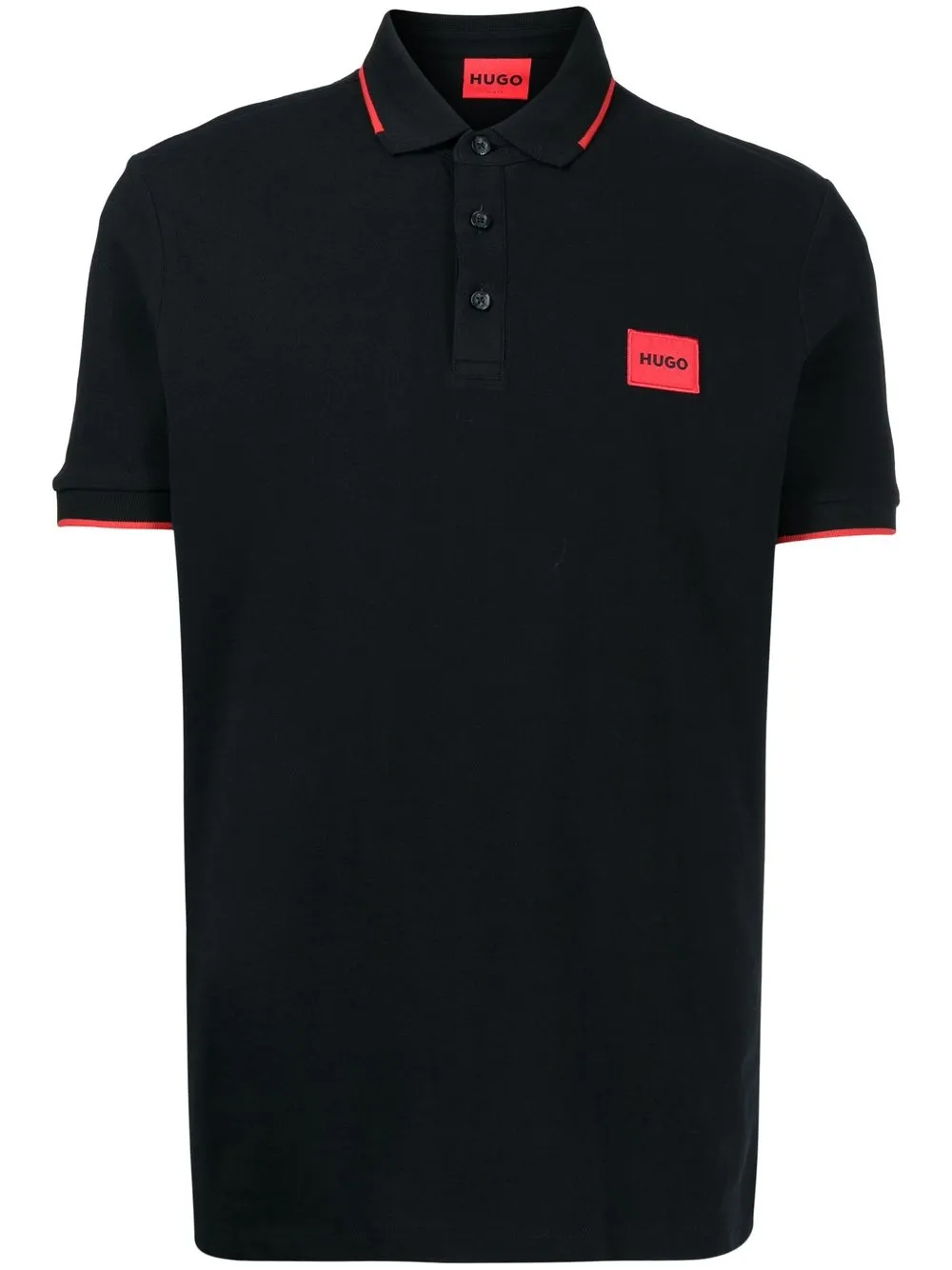 

BOSS playera tipo polo con parche del logo - Negro