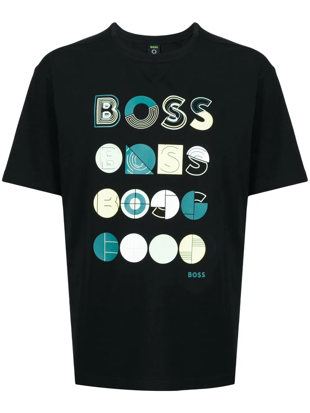 

BOSS playera con estampado del logo - Negro