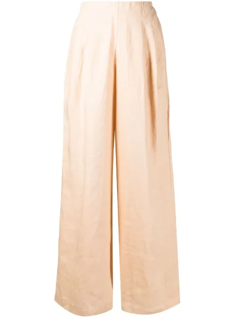 Faithfull the Brand wide-leg pleat-detail trousers