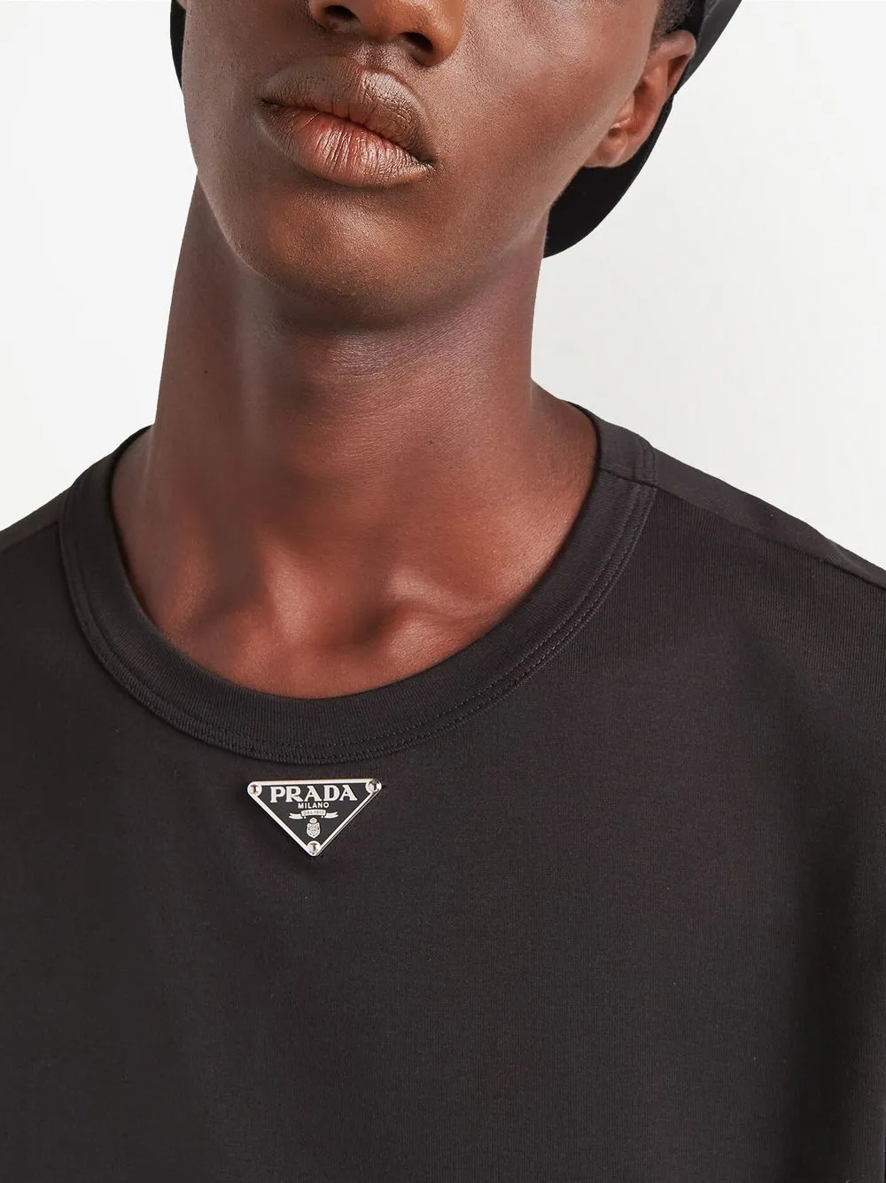 Prada Logo Plaque T-shirt - Farfetch