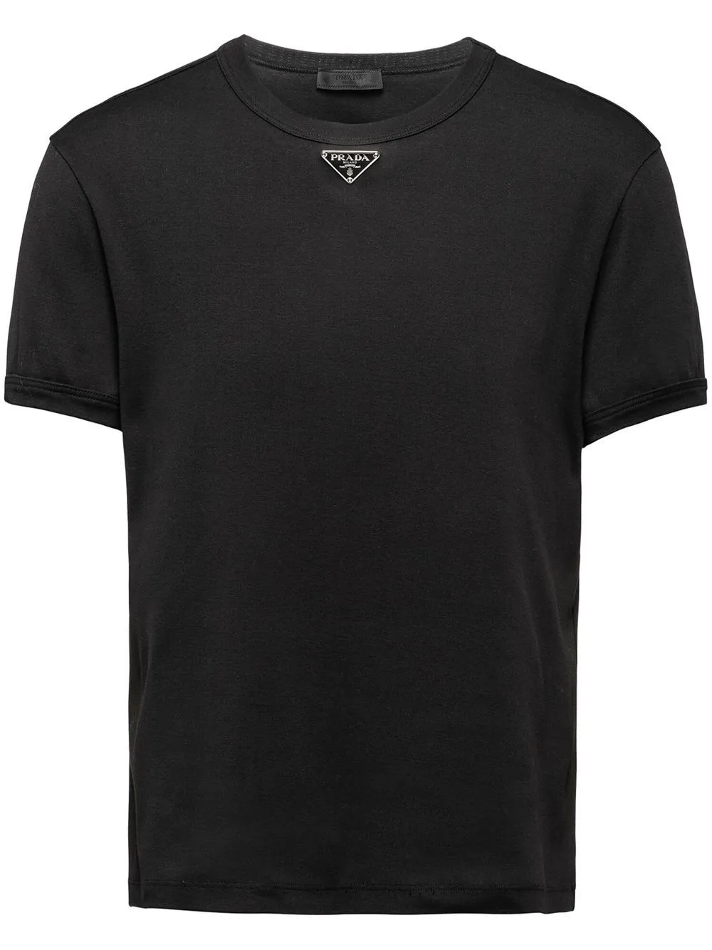 Prada Black Woolen T-shirt In Black