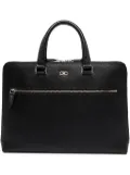 Ferragamo Gancini leather business bag - Black