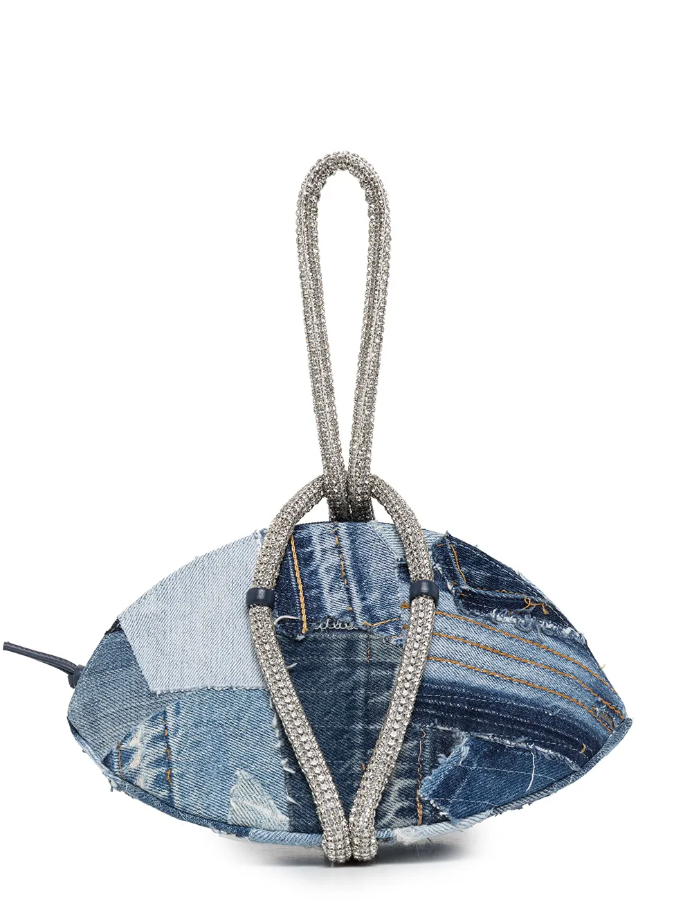 

Kara upcycle denim knot clutch - Blue