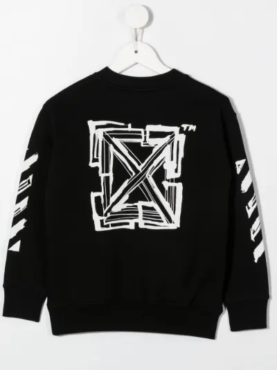 logo-print cotton sweatshirt | Off 