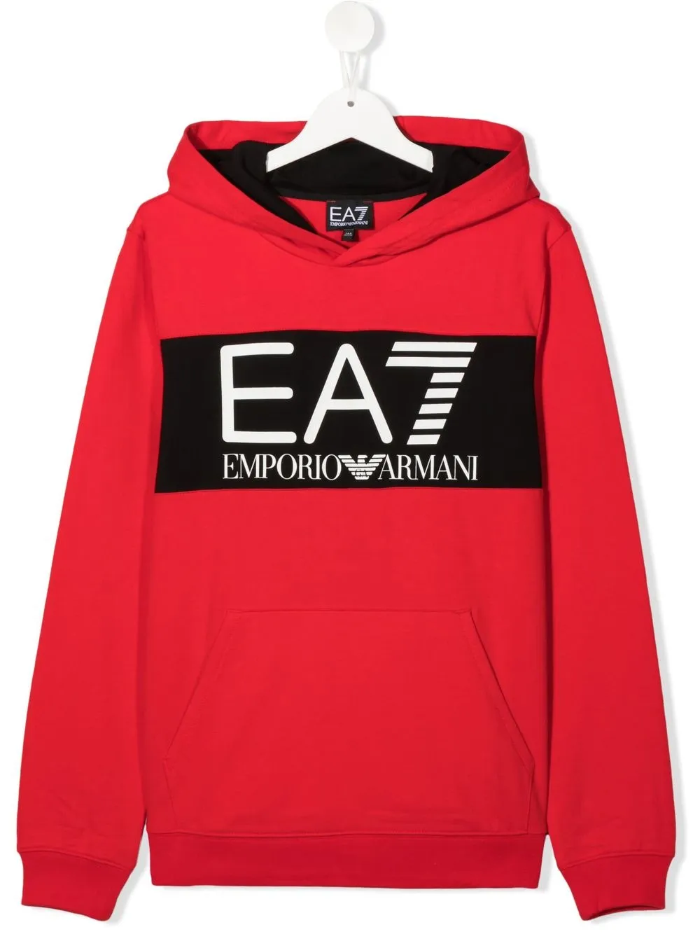 

Emporio Armani Kids hoodie con logo estampado - Rojo