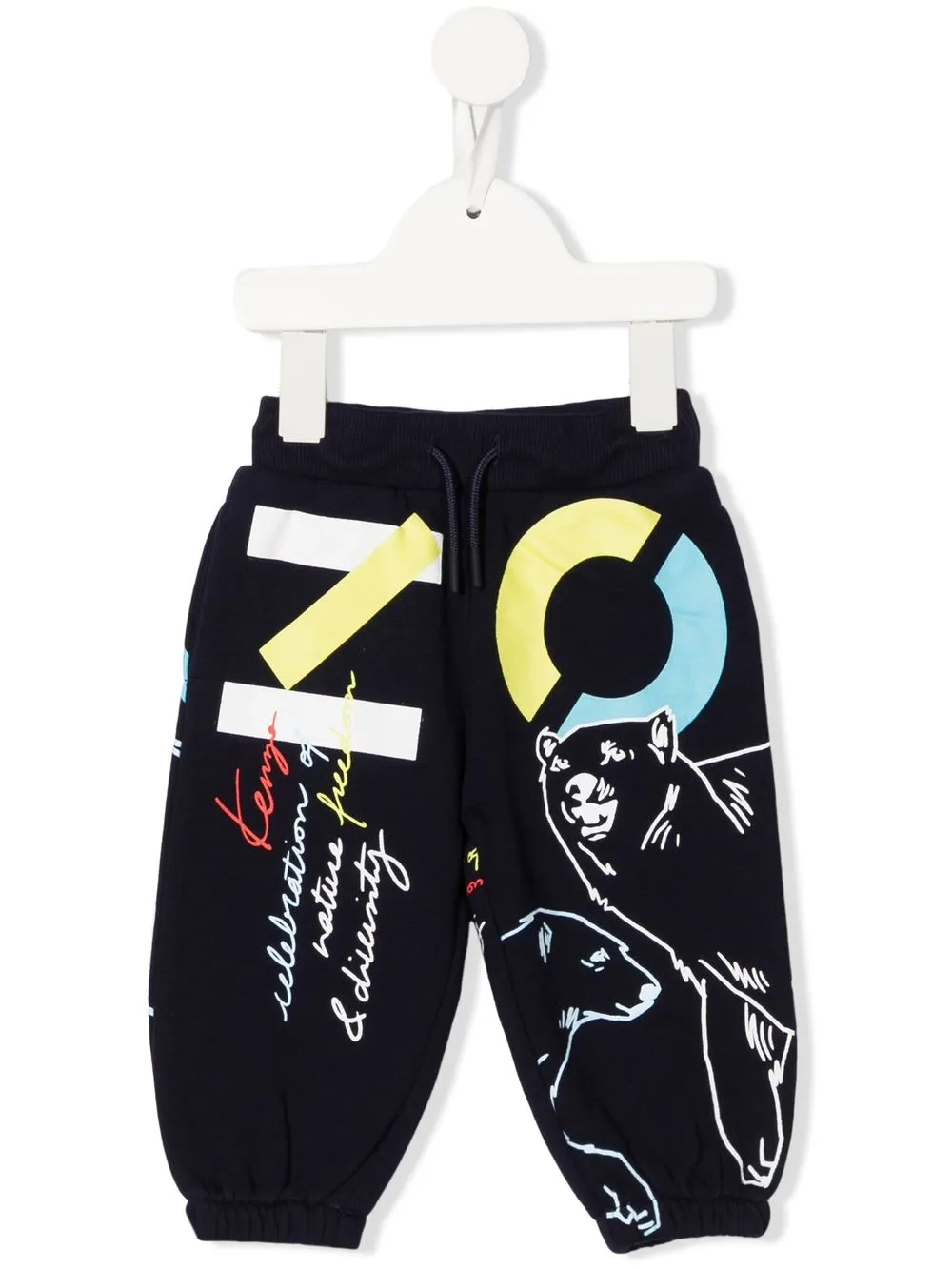 

Kenzo Kids pants con logo estampado - Azul