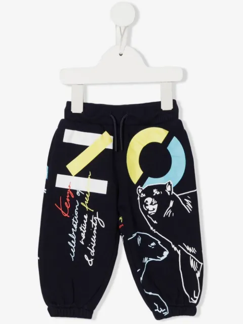 Kenzo Kids logo-print tracksuit bottoms