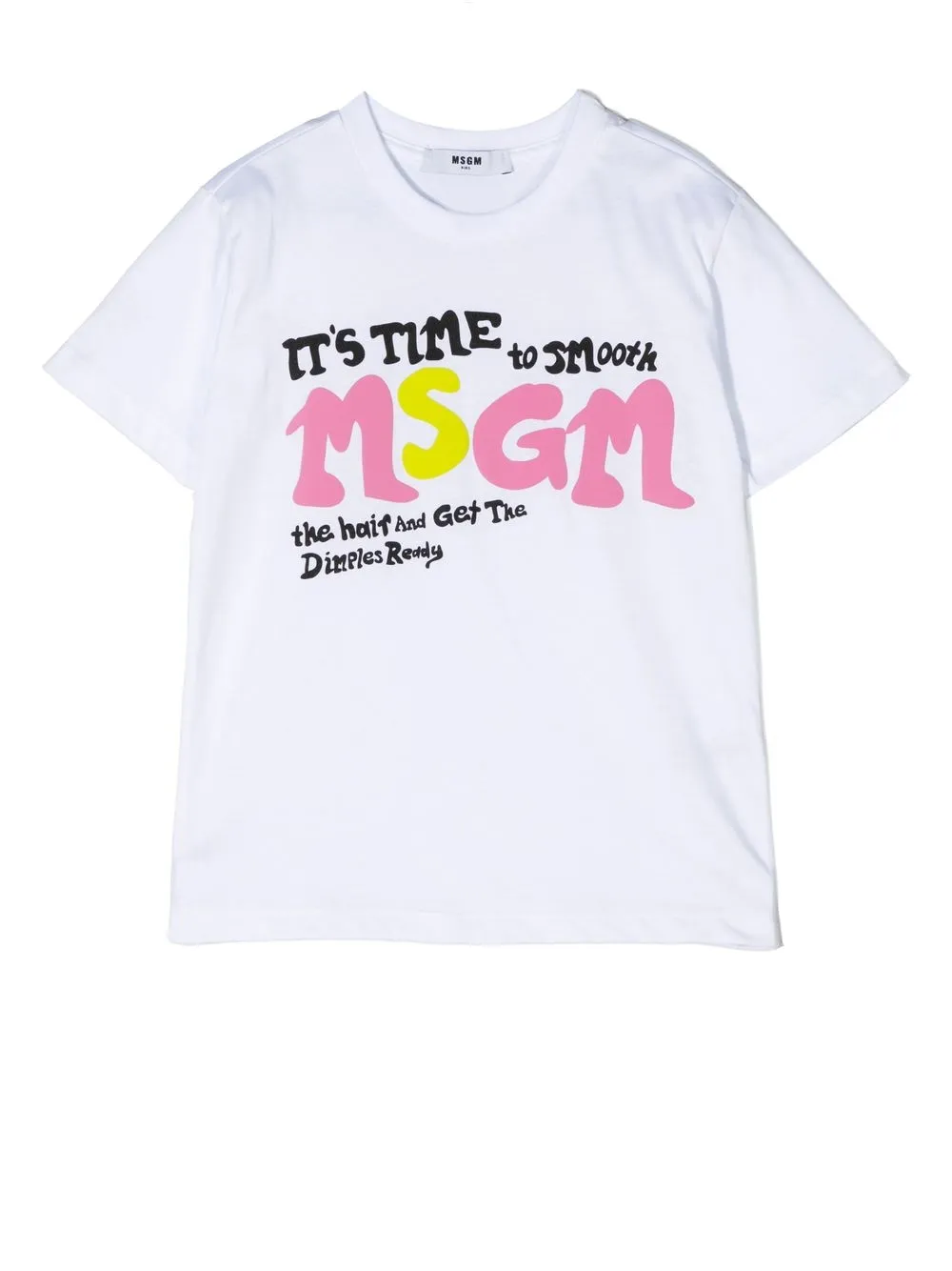 

MSGM Kids playera con logo estampado - Blanco