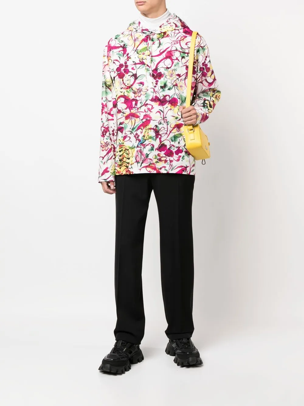 Kenzo Hoodie met bloemenprint - Wit