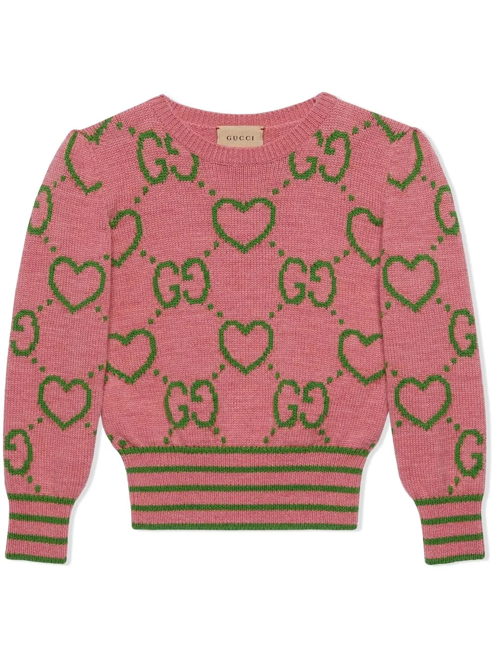 

Gucci Kids Interlocking G heart jumper - Pink