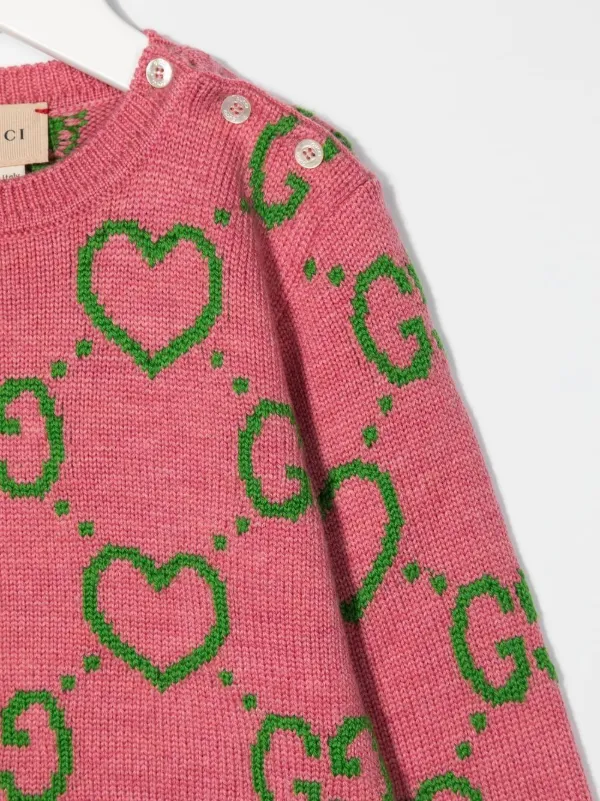 Interlocking G heart jumper