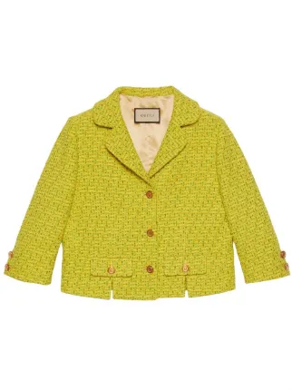 Gucci yellow hot sale tweed jacket