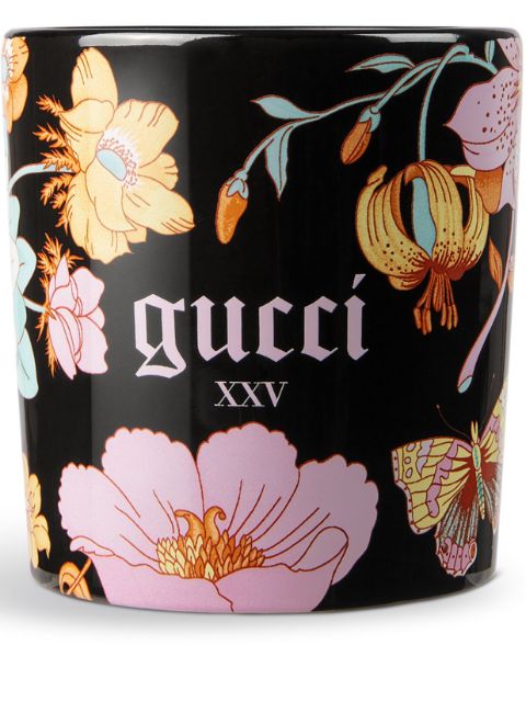 Gucci violet-scented Flora-print candle