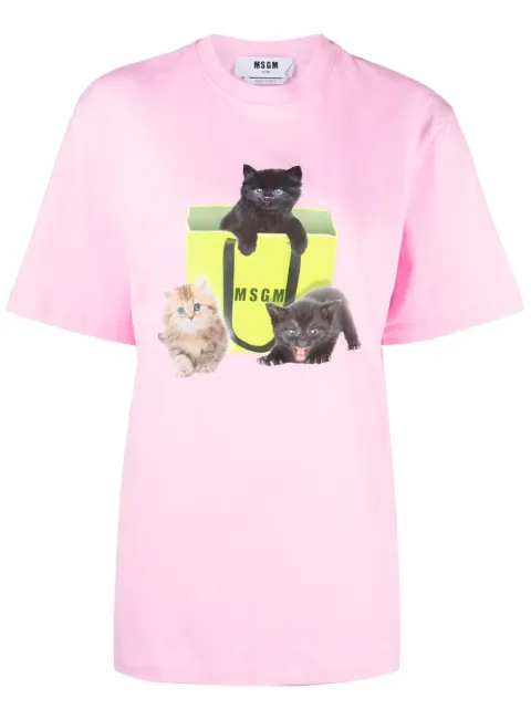 MSGM graphic-print cotton T-shirt
