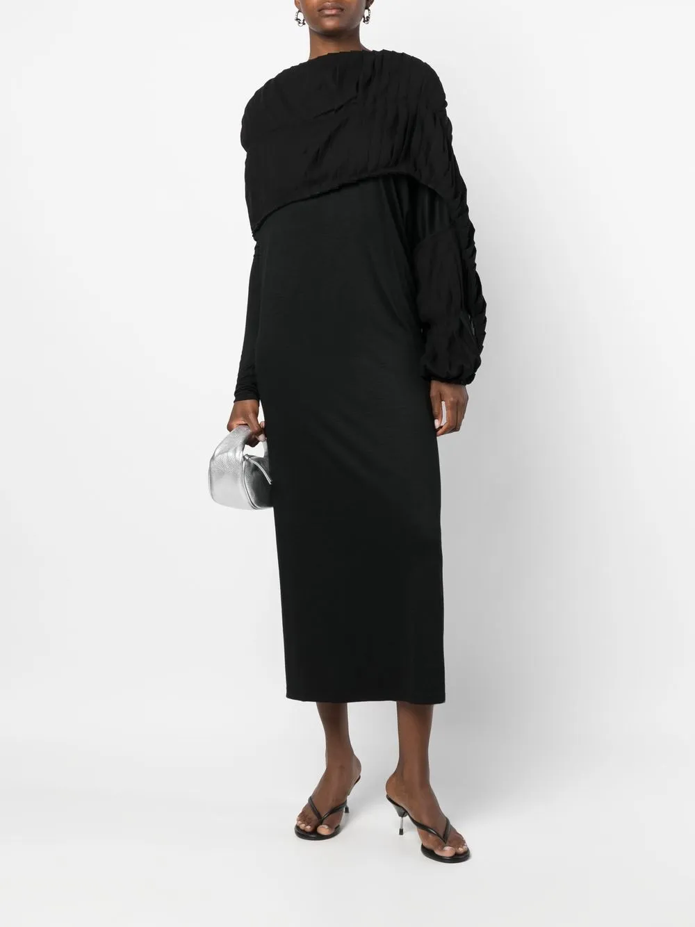 Yohji Yamamoto Jurk van wol - Zwart