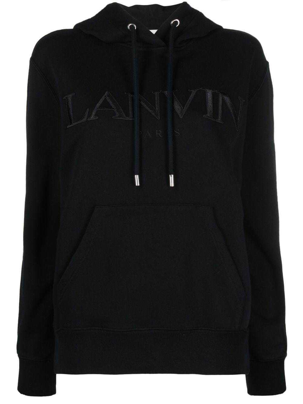 Image 1 of Lanvin embroidered-logo long-sleeve hoodie