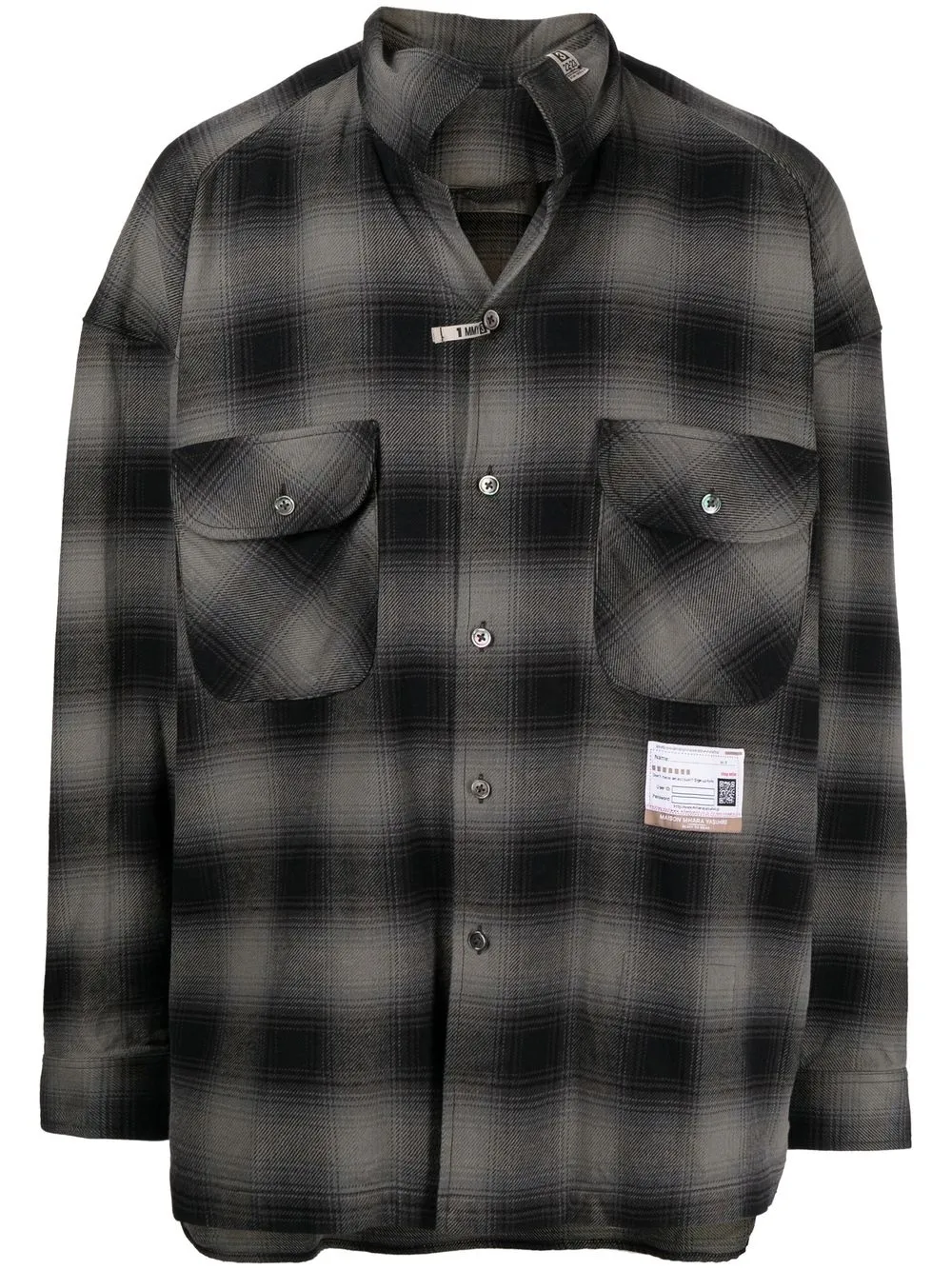 Maison Mihara Yasuhiro check-print long-sleeve Shirt - Farfetch