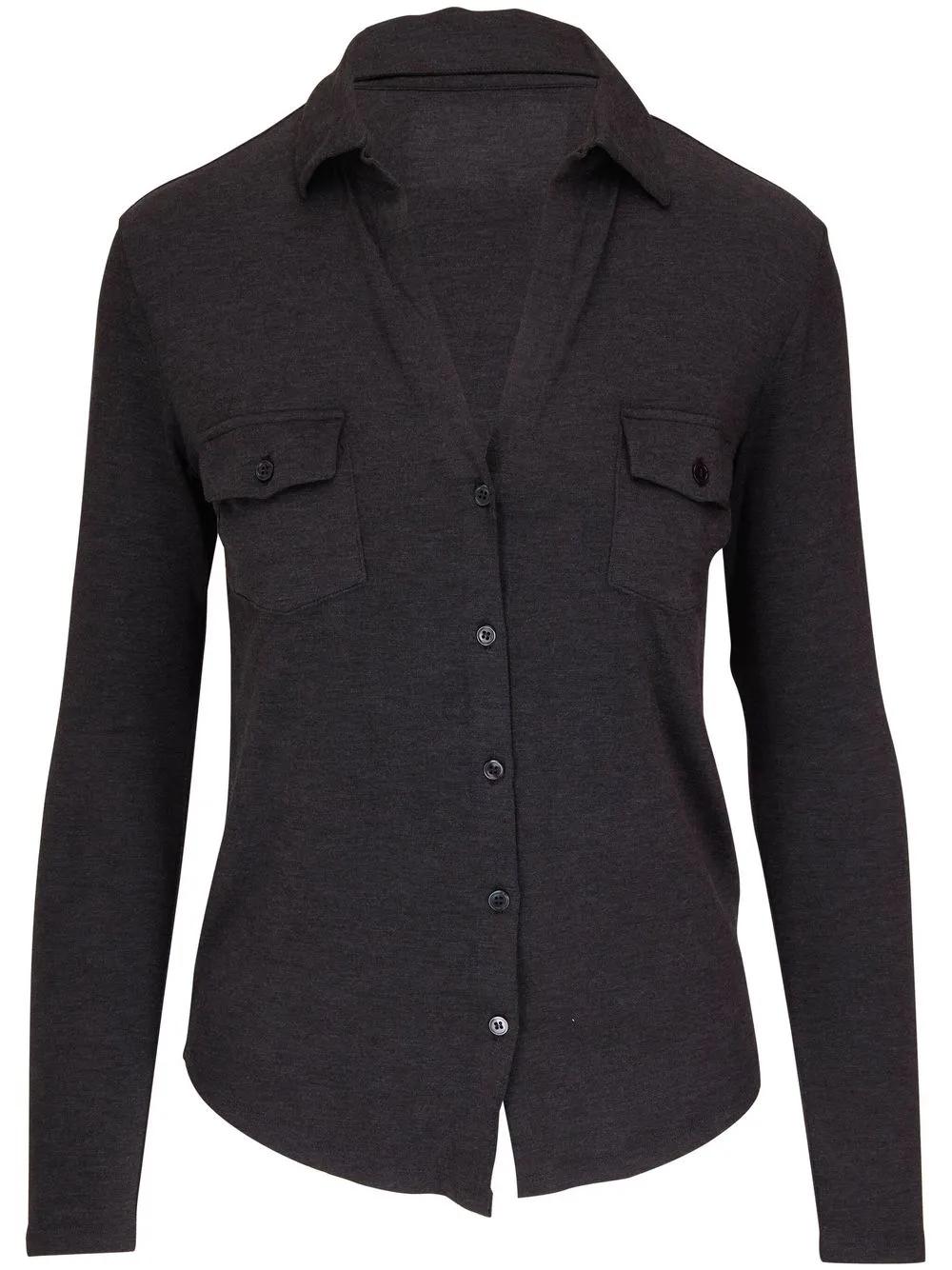 

Majestic Filatures mélange two-pocket shirt - Grey