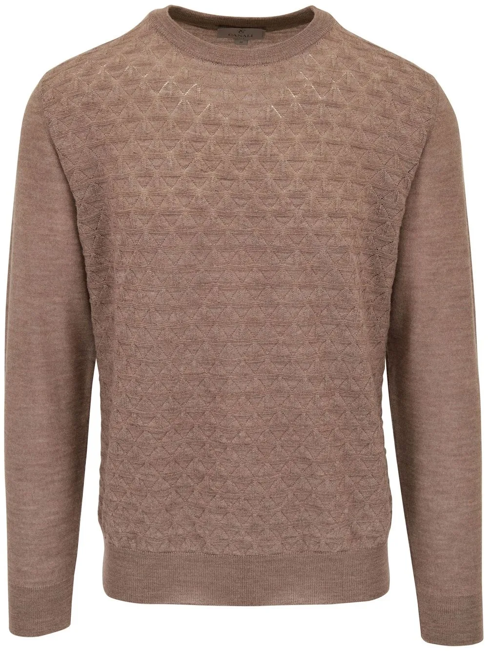 

Canali diamond-pattern wool jumper - Brown