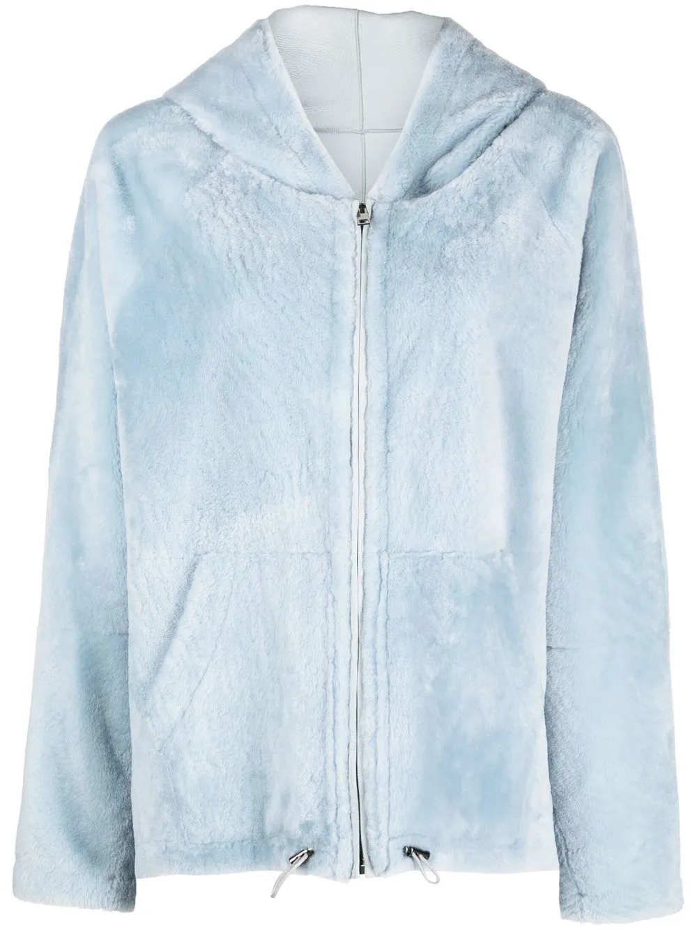 

Simonetta Ravizza Adri shearling hooded jacket - Blue