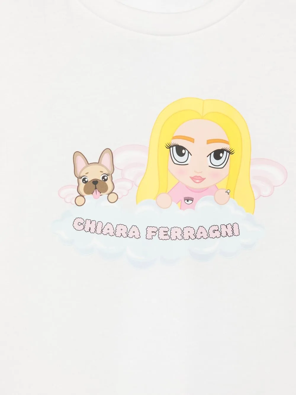  Chiara Ferragni Kids T Shirt Mit Grafischem Print   Weiß 