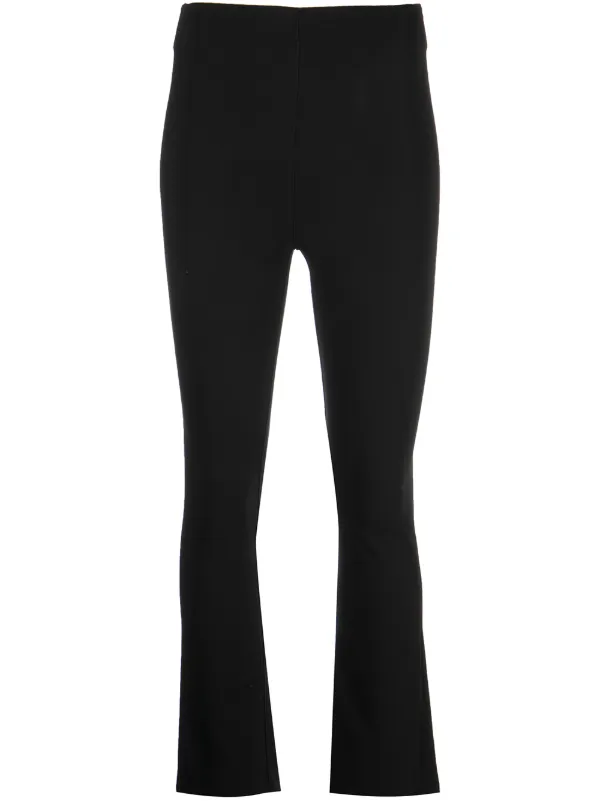 Sprwmn Bootleg Cropped Trousers in Black