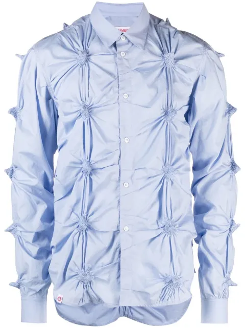 Charles Jeffrey Loverboy Spikey gathered cotton shirt