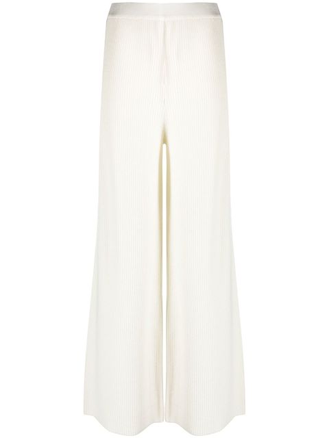 NORBA ribbed-knit wide-leg trousers