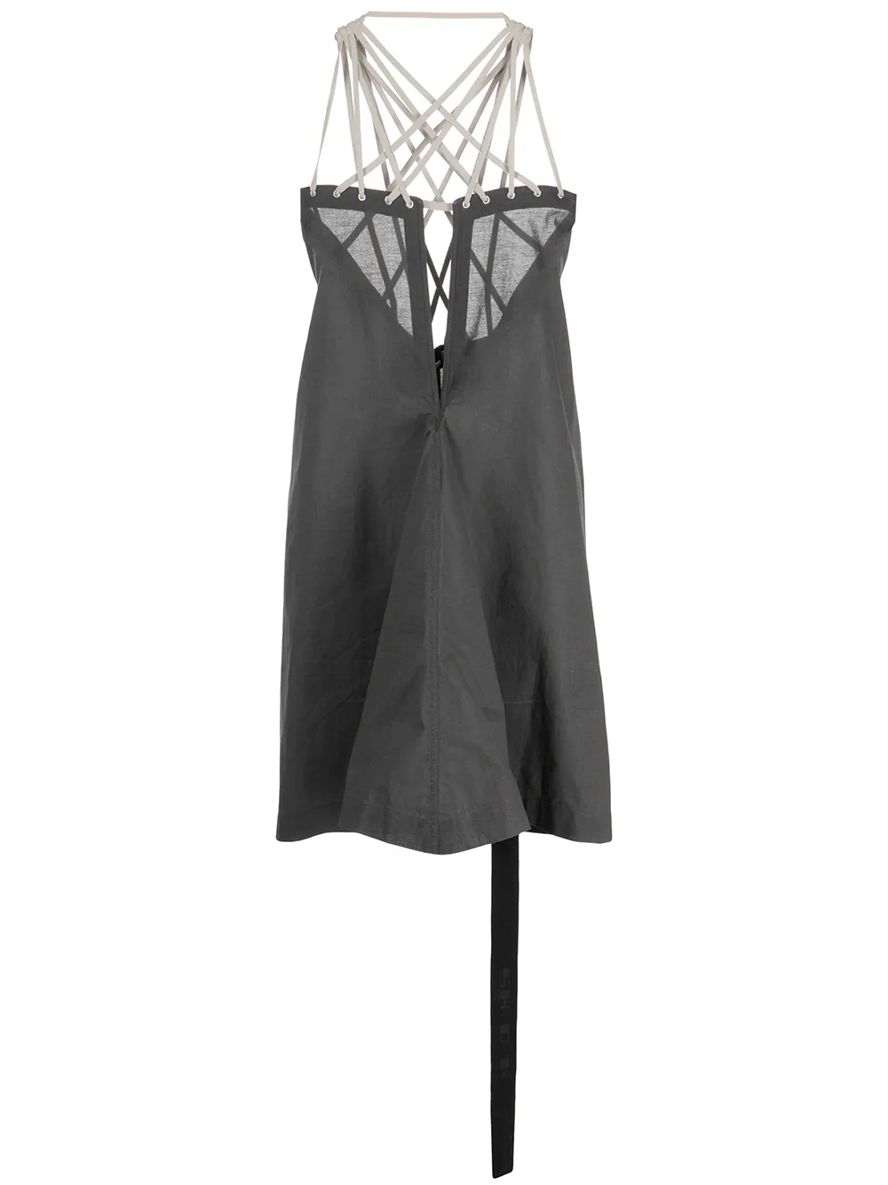 

Rick Owens DRKSHDW top largo con tiras cruzadas - Gris