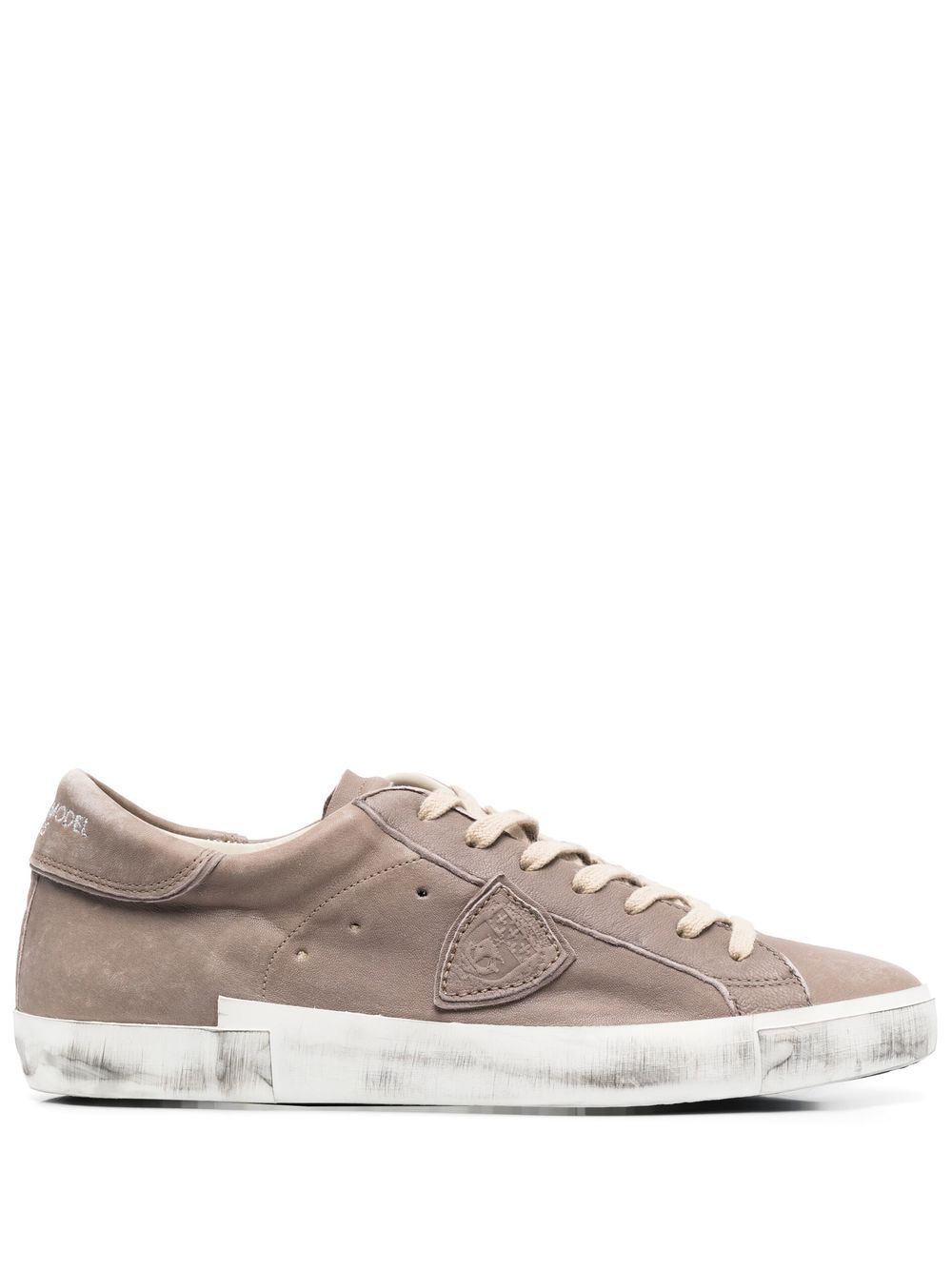 Philippe Model Paris logo-patch low-top sneakers - Brown