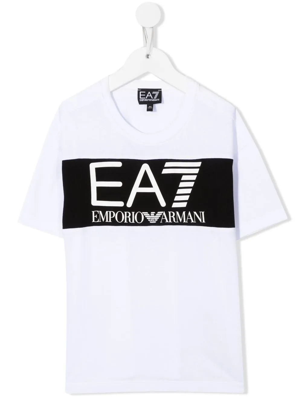 

Emporio Armani Kids playera con logo estampado - Blanco