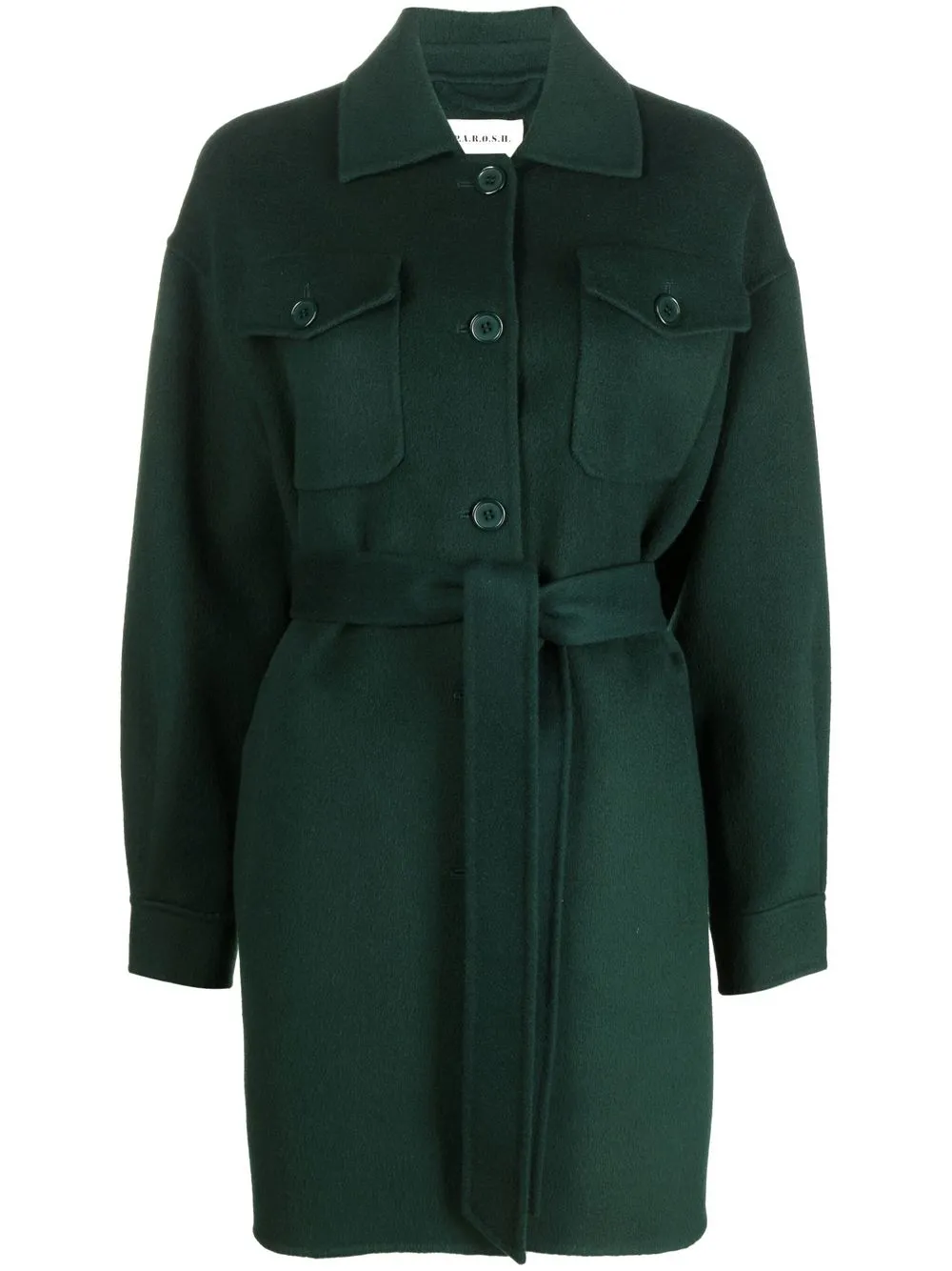 

P.A.R.O.S.H. single-breasted wool coat - Green